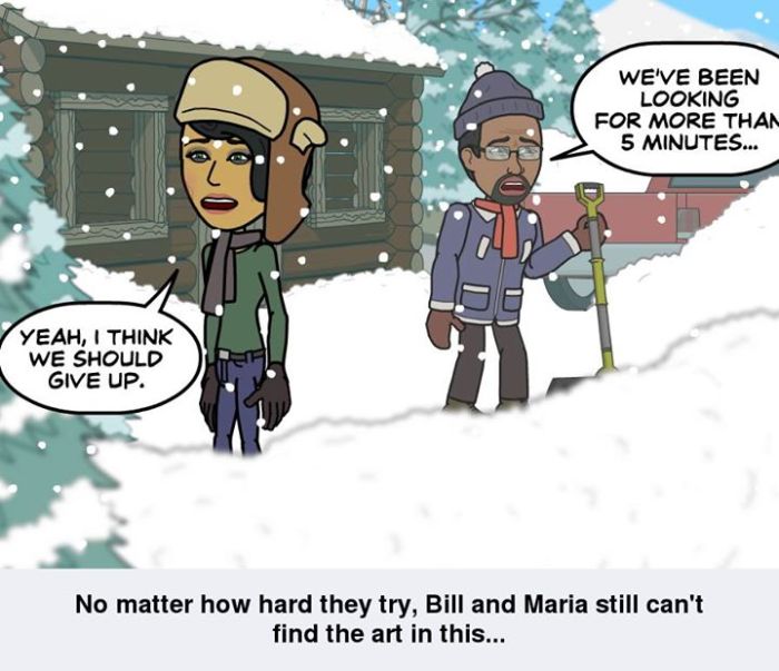 Bill and Bess in the snow